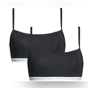 2 pack unlined bralettes CK One size L new in the box